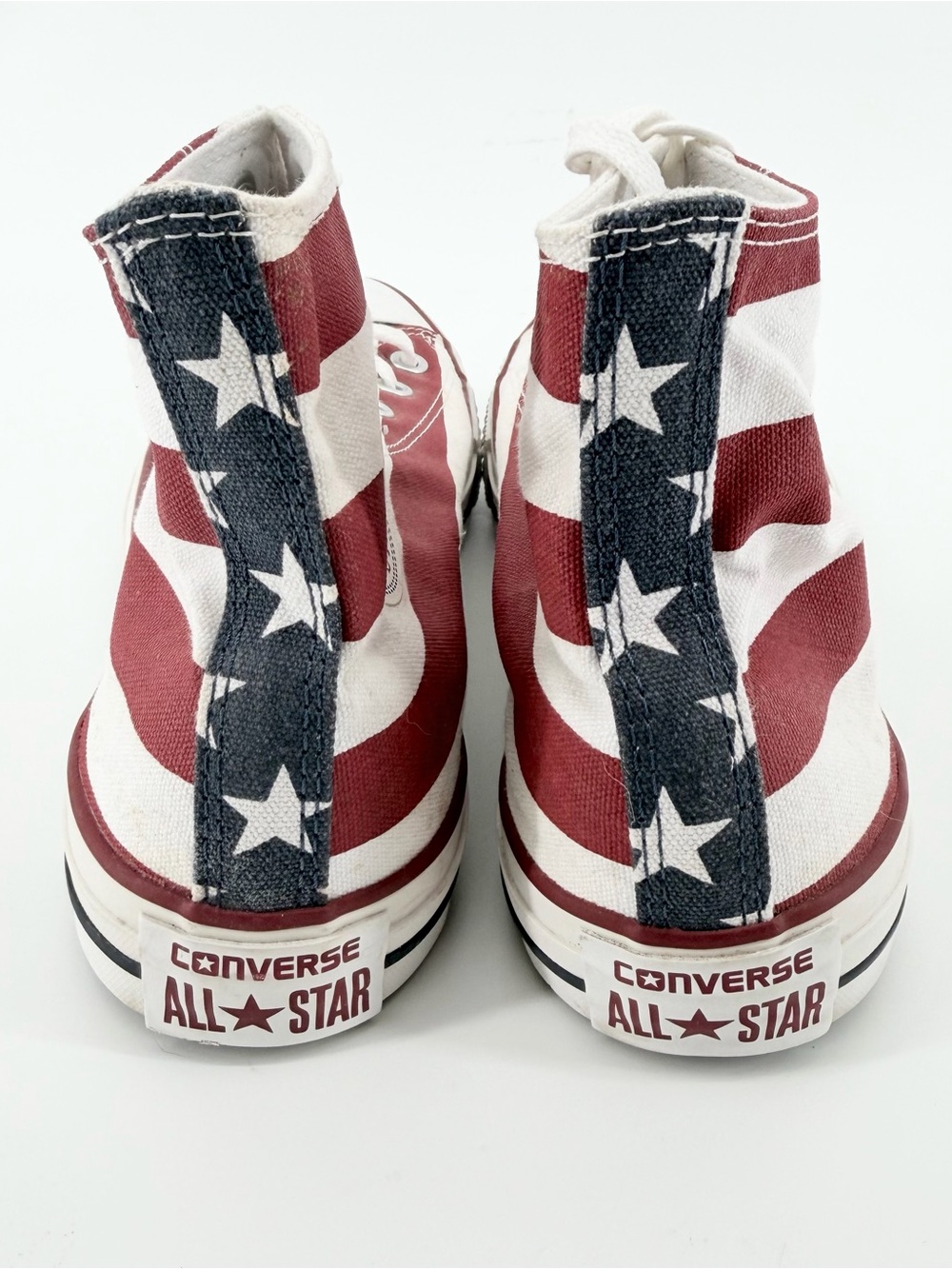 Converse Size 7 Men 9 Women Chuck Taylor Stars & Bars American Flag High Top VTG - Picture 2 of 13